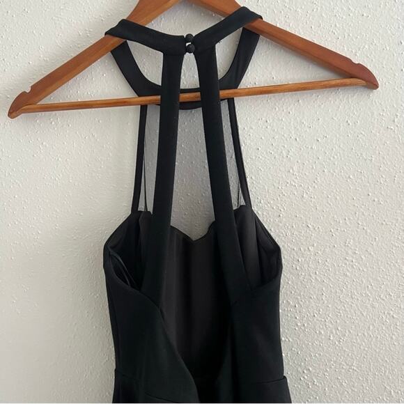 Lulus Light and Grace Black Skater Fit and Flare Mini Halter Dress Size XS - Picture 9 of 13